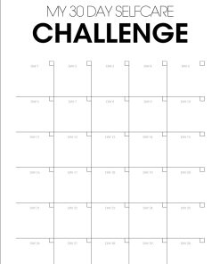 30 days selfcare challenge poster