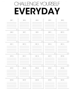 30 days challenge poster