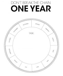 habit tracker poster one year