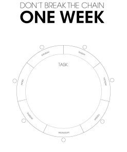 habit tracker for one week poster