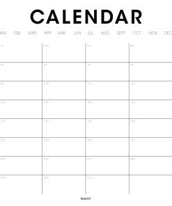 Calendar planner poster