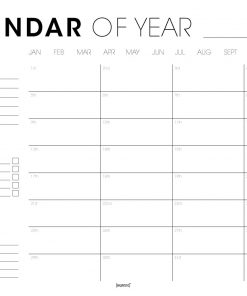 yearly calendar planner poster