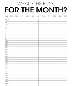 one month planner for 2 people