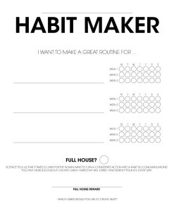 habit tracker poster 3 weeks