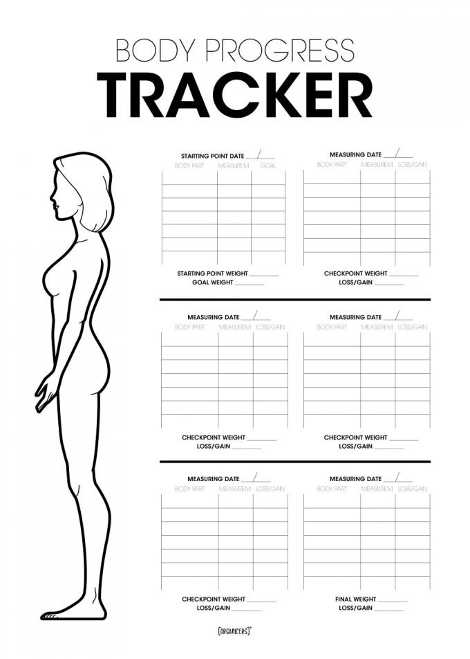 Progress tracker female poster