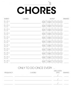 advanced chores poster planner