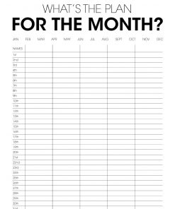 whats the plan for the month 5 people